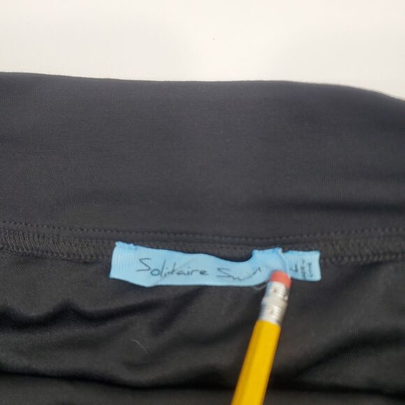 Solitaire Womens Swim Cover Up  Large Crochet Lace Style Black Midi Boho - Picture 9 of 12